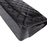 Chanel Quilted Lambskin Palladium Jumbo Double Flap Crossbody Bag