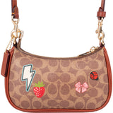 Coach Monogram Signature Canvas Nolita 19 Patches Crossbody Bag