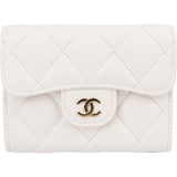 Chanel Quilted Caviar Leather Classic Coin Mini Wallet