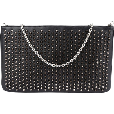 Christian Louboutin Leather Spiked Loubiposh Crossbody Bag