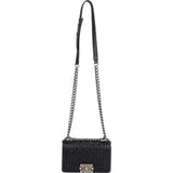 Chanel Quilted Caviar Leather Small Boy Single Flap Crossbody Bag