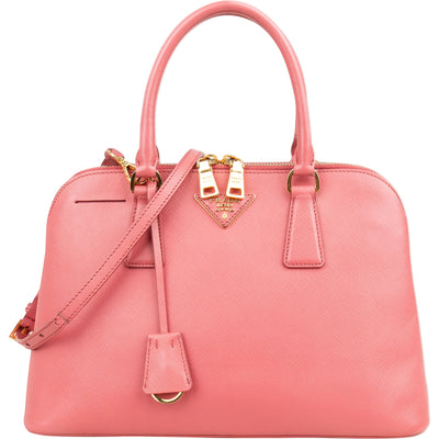 Prada Pink Saffiano Leather Promenade Handbag