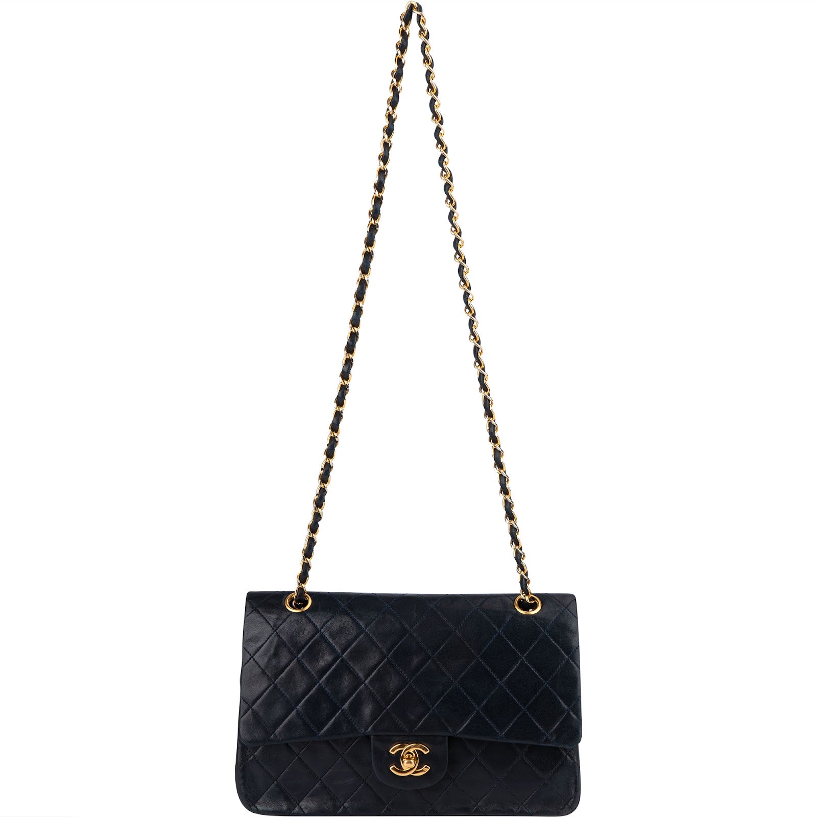 [🔄️B11 / F29] Chanel Quilted Lambskin Medium Double Flap Crossbody Bag - vintageandkickz