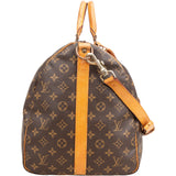 Louis Vuitton Monogram Canvas Keepall 55 Bandoulière Travel Bag