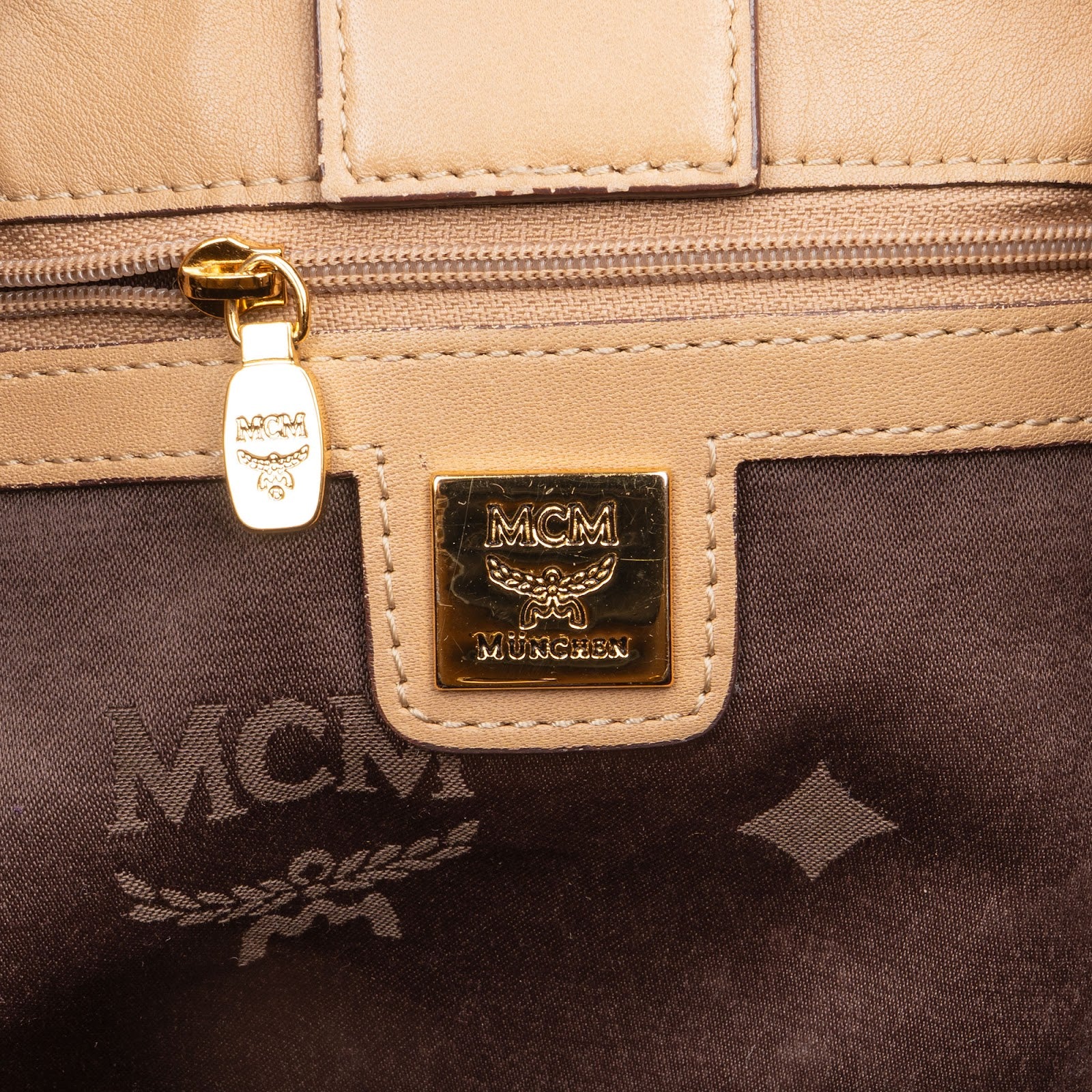MCM Monogram Visetos Drawstring Handbag - vintageandkickz