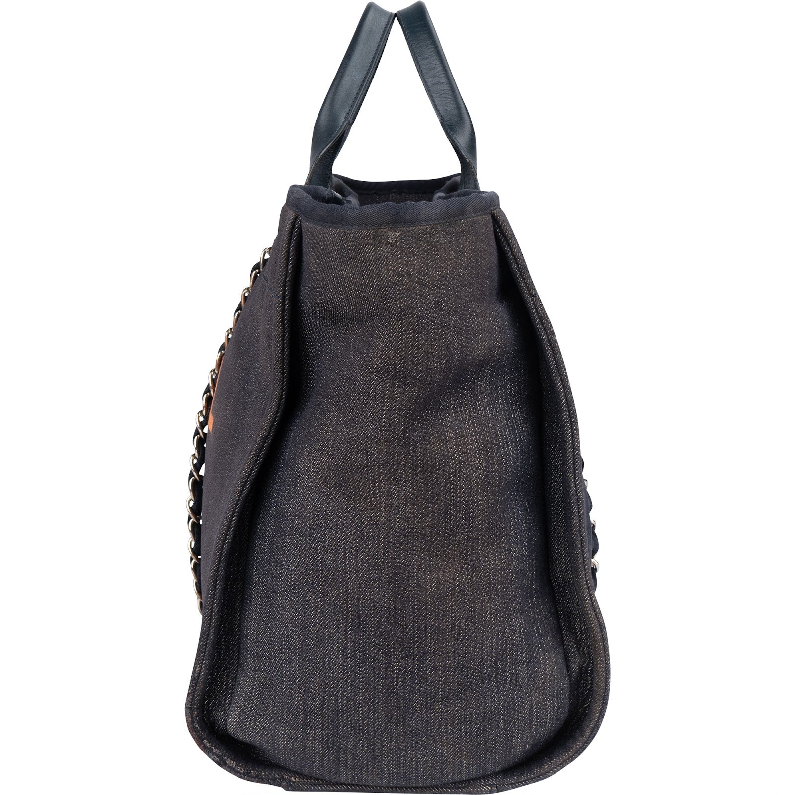 Chanel Denim Deauville Tote Shoulder Bag - vintageandkickz