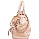 Miu Miu Vitello Lux Leather Drawstring Satchel Handbag