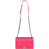 Chanel Quilted Lambskin Single Flap  Boy Crossbody Bag