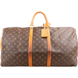 Louis Vuitton Monogram Canvas Keepall 55 Bandoulière Travel Bag