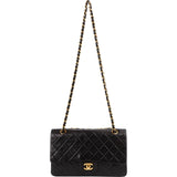 Chanel Quilted Lambskin 24K Gold Medium Double Flap Shoulder Bag