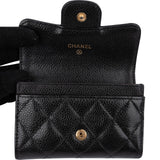 Chanel Quilted Caviar Classic Flap Card Holder Wallet