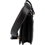 Chanel Black Quilted Lambskin 24K Gold Single Flap Vintage Shoulder Belt Bag