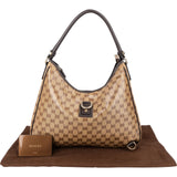 Gucci Monogram Crystal GG Abbey D-Ring Hobo Shoulder Bag