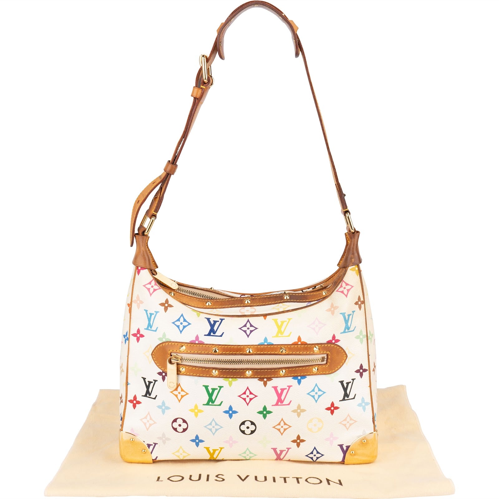 [🔄️B18 / F36] Louis Vuitton Canvas Monogram Multicolor Boulogne Shoulder Bag - vintageandkickz