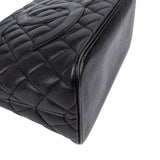 Chanel Quilted Caviar Leather Medallion Tote Handbag