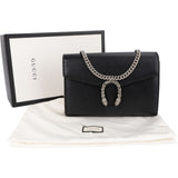 Gucci Grained Leather Dionysus Crystal Super Mini Crossbody Bag