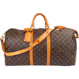 Louis Vuitton Monogram Canvas Keepall 55 Bandoulière Travel Bag