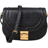 MCM Visetos Monogram Embossed Leather Patricia Saddle Crossbody Bag