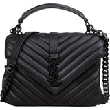Saint Laurent Grain De Poudre Matelasse Leather Small Crossbody Handbag
