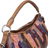 Miu Miu Leather Multicolor Patchwork Hobo Handbag