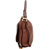 Chloé Grained Calfskin Marcie Hobo Saddle Shoulder Bag