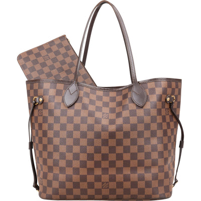 Louis Vuitton Monogram Damier Ebene Neverfull MM Shoulder Bag