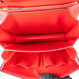 Celine Red Calfskin Classic Box Medium Crossbody Bag