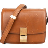 Celine Leather Seesaw Lock Small Classic Box Crossbody Bag