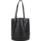 Louis Vuitton Noir Epi Leather Bucket PM Shoulder Bag