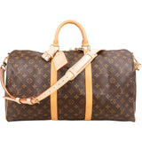 Louis Vuitton Monogram Canvas Keepall 50 Bandoulière Travel Bag