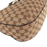 Gucci Monogram GG Canvas Sherry Line Web Stripe Hobo Shoulder Bag