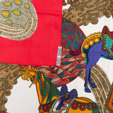 Hermès L'Art de la Steppe Silk Carre 90 Scarf Tuch