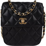 Chanel Quilted Lambskin CC Single Flap Crossbody Bag - vintageandkickz