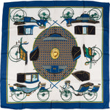 Hermès Voitures à Transformation Silk Carre 90 Scarf Tuch