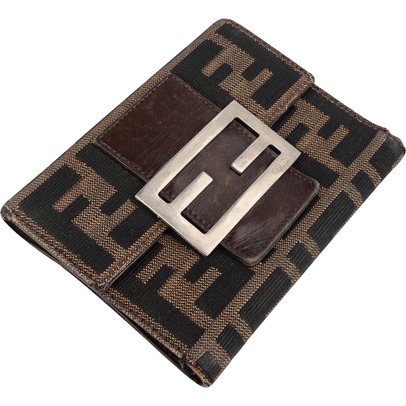 Fendi FF Monogram Baguette Buckle Wallet - vintageandkickz