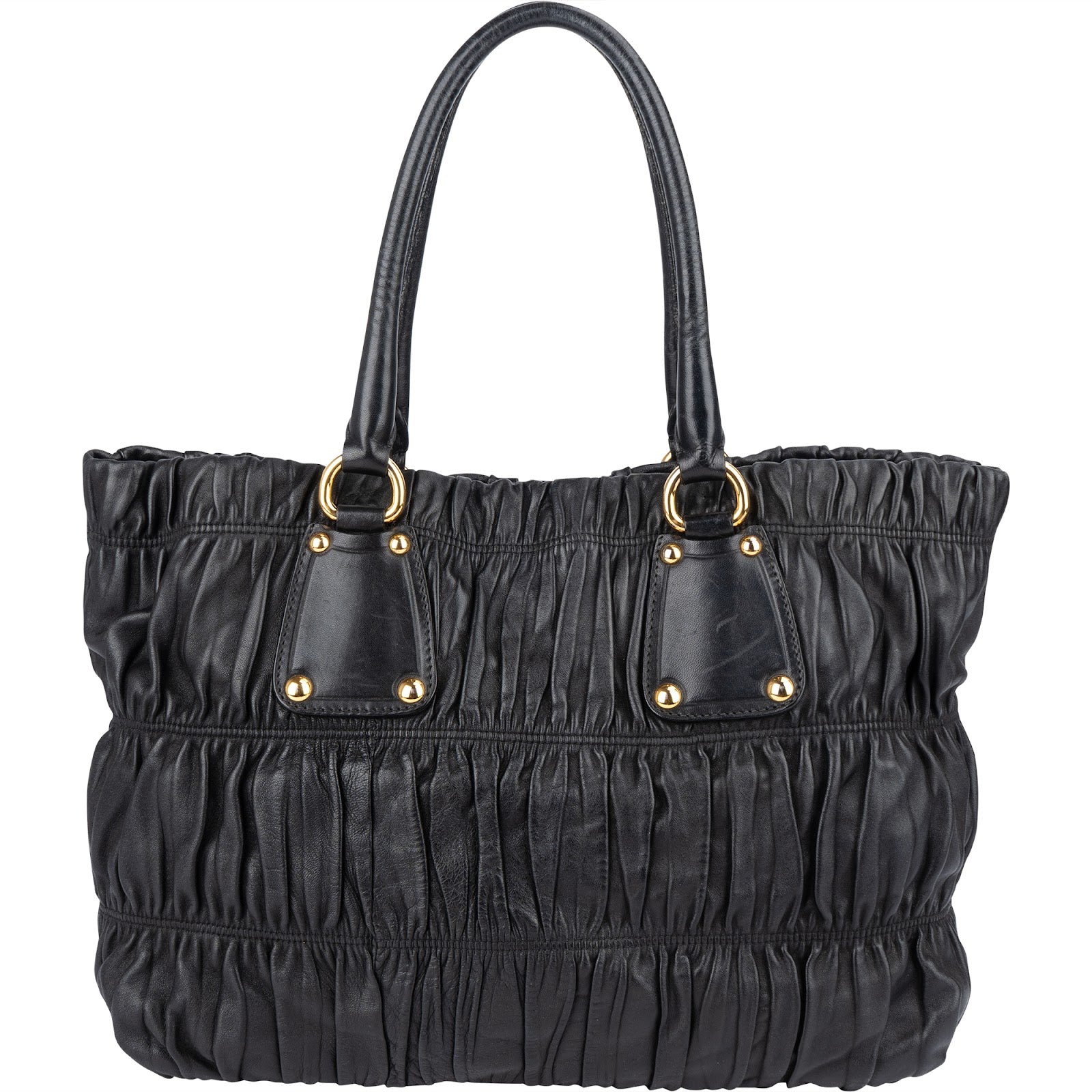 [🔄️B11 / F14] Prada Nappa Leather Gauffre Tote Handbag - vintageandkickz