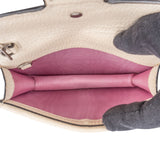 Gucci Grained Leather Dionysus Crystal Super Mini Crossbody Bag