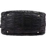 Prada Black Matelassé Nappa Leather Gaufre Hobo Handbag