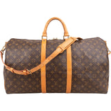 Louis Vuitton Monogram Canvas Keepall 55 Bandoulière Travel Bag