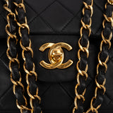 Chanel Quilted Lambskin 24K Gold Medium Double Flap Shoulder Bag