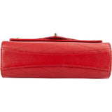 Chanel Stitched Leather Chevron Envelope Double Flap Shoulder Crossbody Bag