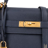 Hermès Blue Nuit Togo Leather Gold Kelly 32 Sellier Handbag