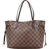 Louis Vuitton Monogram Damier Ebene Canvas Neverfull PM Shoulder Bag - vintageandkickz
