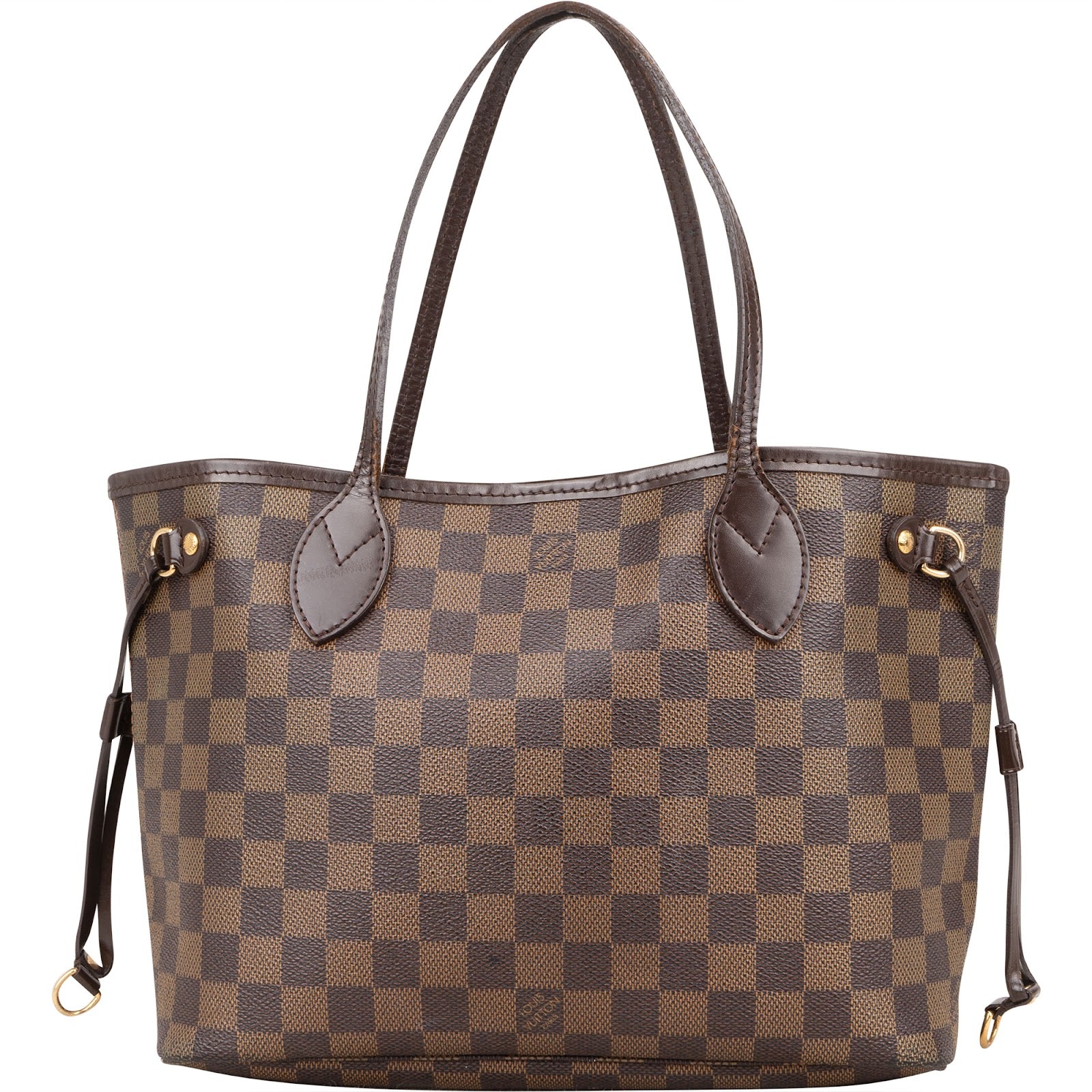 Louis Vuitton Monogram Damier Ebene Canvas Neverfull PM Shoulder Bag - vintageandkickz