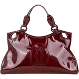 Cartier Patent Leather Marcello Tote Handbag