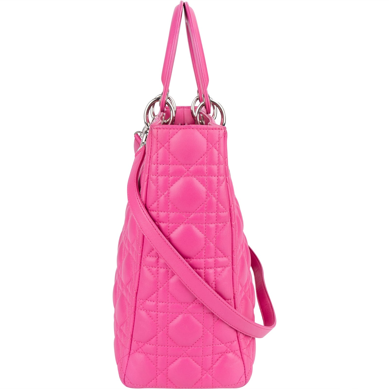 Christian Dior Quilted Lambskin Lady Dior Handbag - vintageandkickz