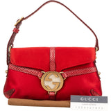 Gucci Satin Crystal GG Micro Flap Bag Handbag