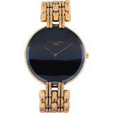 Christian Dior Gold Tone Black Moon 47 154-2Watch