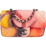 Chanel Quilted Lamskskin Multicolor Flower Power Rectangular Single Flap Mini Crossbody Bag