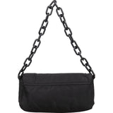 Prada Nero Tessuto Plastic Chain Shoulder Bag
